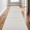 Edge Collections - 12' - Gray - Moroccan Design Washable Runner Rug - 1 Piece